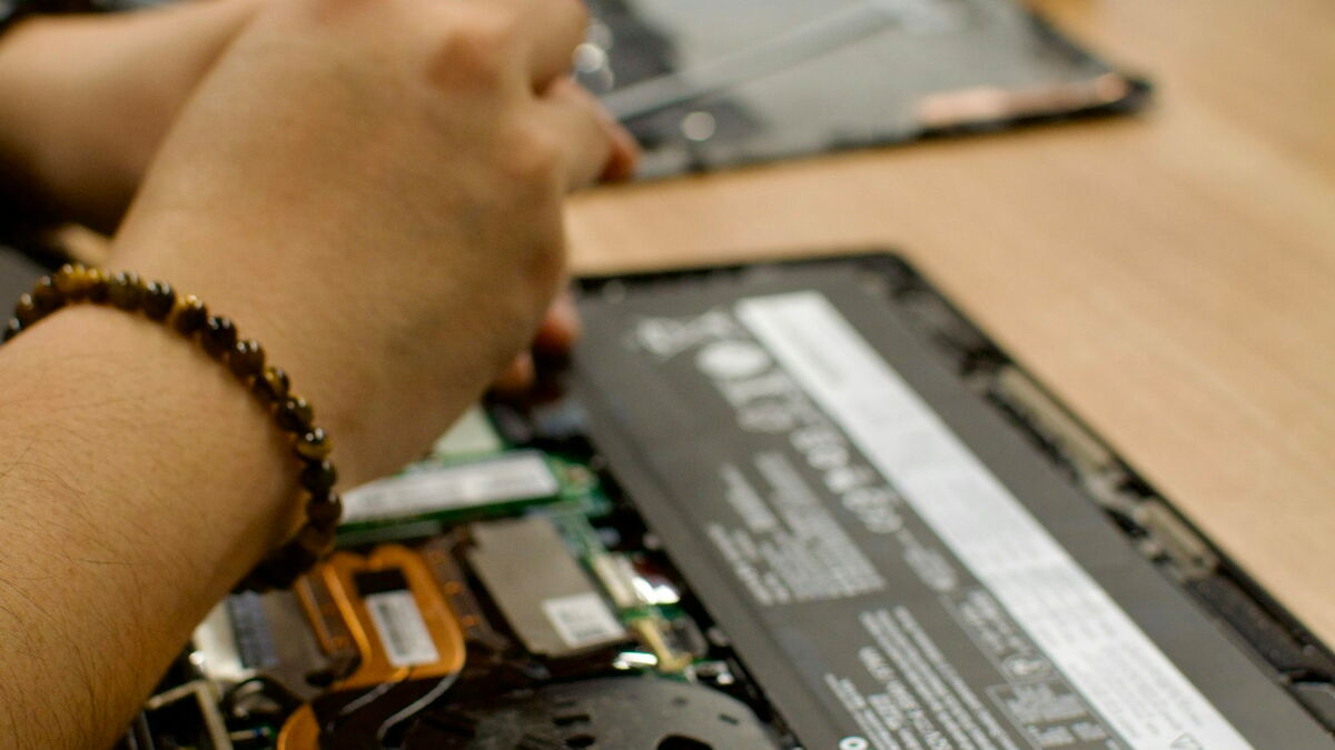Laptop wird repariert